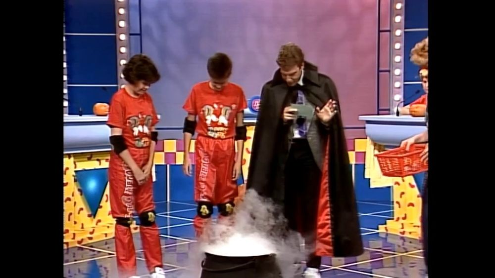 More Halloween-related shenanigans on the Halloween episode of Double Dare