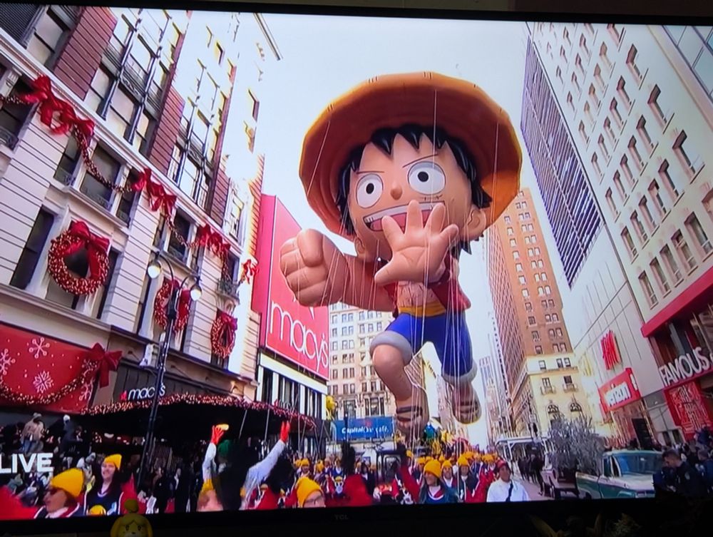 Luffy's balloon from the Macy's Thanksgiving Day Parade 