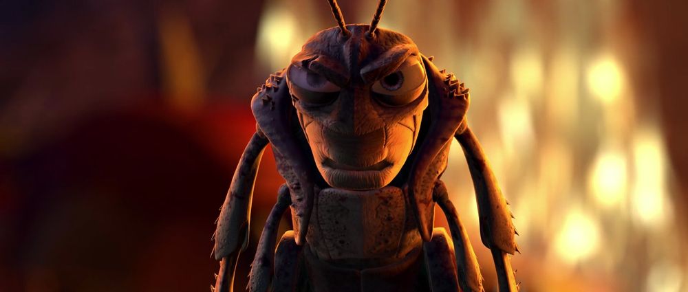 La méchante sauterelle Le Borgne du film d'animation 1001 Pattes 