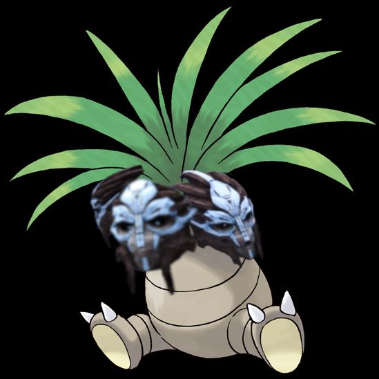 Image of the pokemon exeggutor with its heads replaced with Mass Effects executor pallin's head. (its Exeggutor Pallin!)