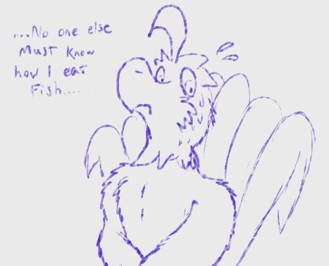 He does in fact, eat the entire fish whole.