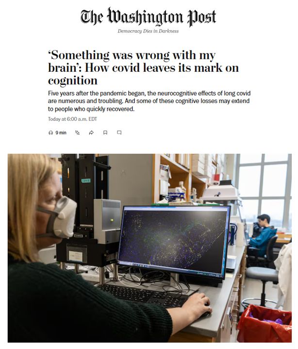 ‘Something was wrong with my brain’: How covid leaves its mark on cognition.

Five years after the pandemic began, the neurocognitive effects of long covid are numerous and troubling. And some of these cognitive losses may extend to people who quickly recovered.

March 27, 2025 at 6:00 a.m. EDT Today at 6:00 a.m. EDT