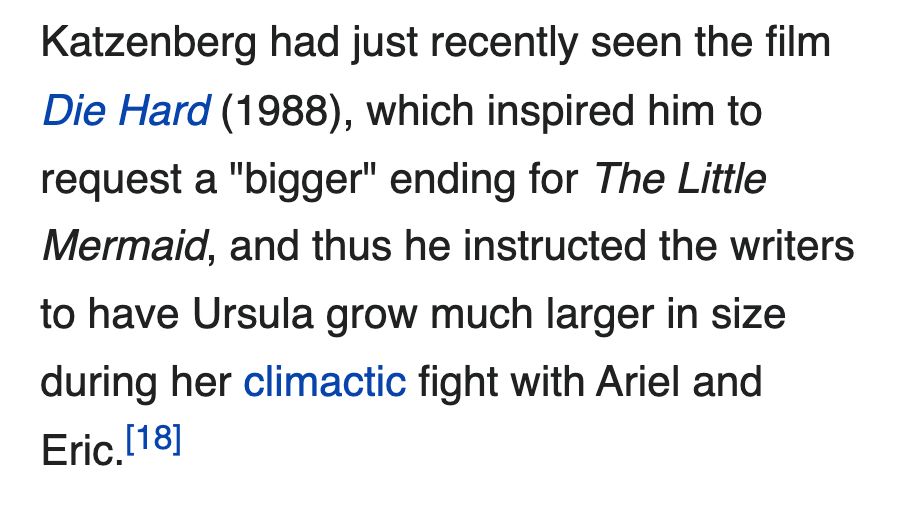 Katzenberg had just recently seen the film Die Hard (1988), which inspired him to request a 