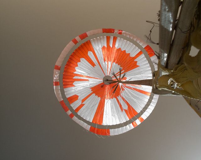 
Instrument: PARACHUTE UPLOOK CAMERA A
EAE_0000_0666952761_962EDR_N0000000EDLC00020_0000LUJ01
LMST: Sol-00000M15:50:28.80543
Start time: 2021-02-18 20:40:52 UTC
Height above ellipsoid: 10166 m
Height above landing: 12402 m
Speed: 1518 km/h

This image was processed to approximate the colors that the human eye would see.

Credit: NASA/JPL-Caltech/Simeon Schmauß CC BY

