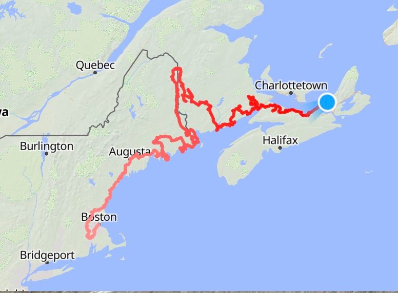 Internet roadtrip path map