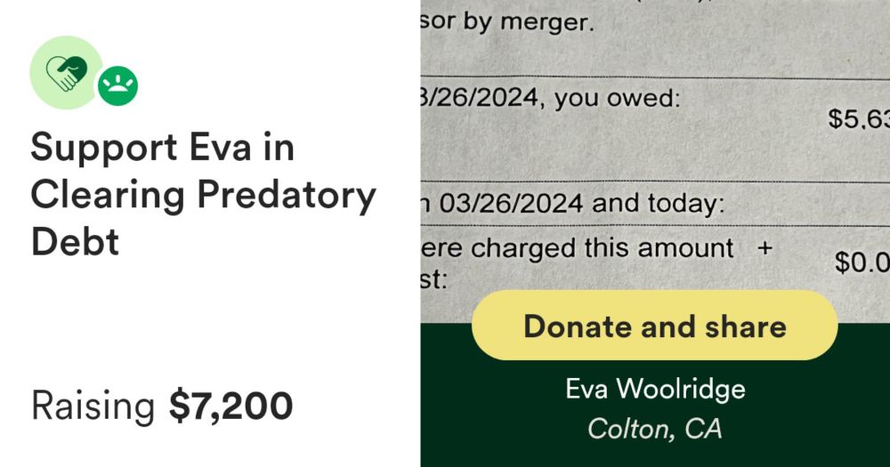 Donate to Support Eva in Clearing Predatory Debt, organized by Eva Woolridge