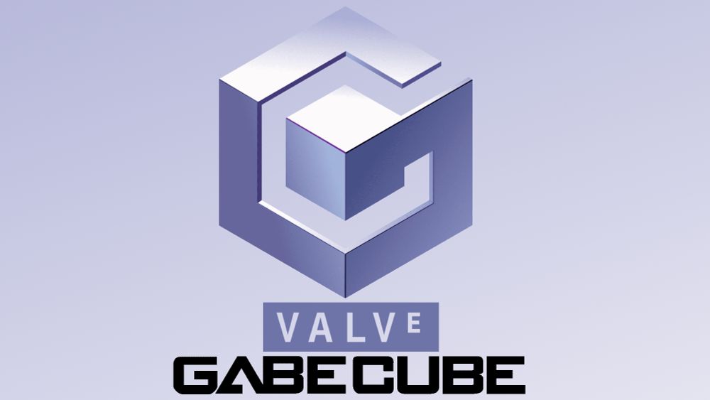 A parody of the Nintendo Gamecube logo that says Valve Gabecube