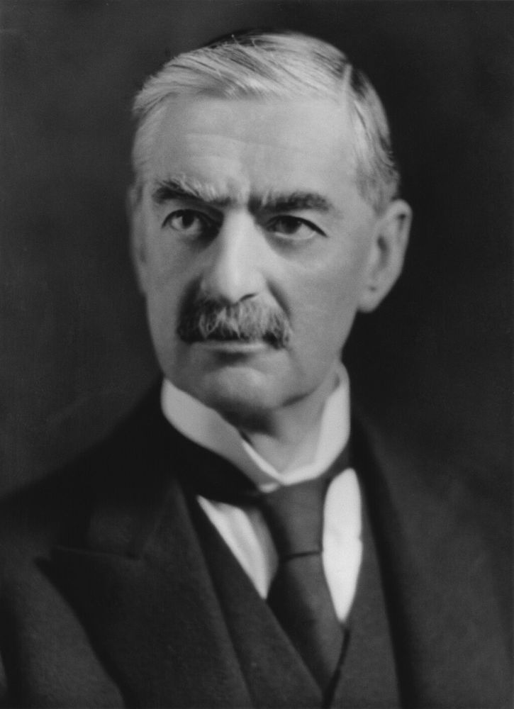 L'ancien premier ministre britannique Neville Chamberlain.