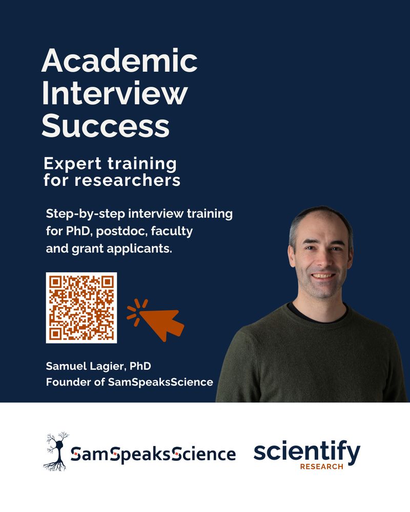 Academic Interview Success Expert training for researchers step by step interview training for PHD, postdoc, faculty and grant applications, Samuel Lagier, PHD Founder of SamSpeaksScience scientifyRESEARCH