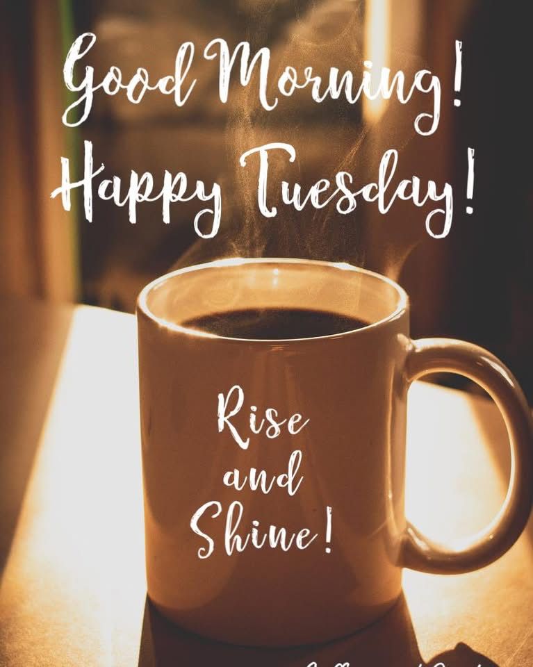 Brown mug! Good Morning!
Happy Tuesday!
Rise and Shine!
