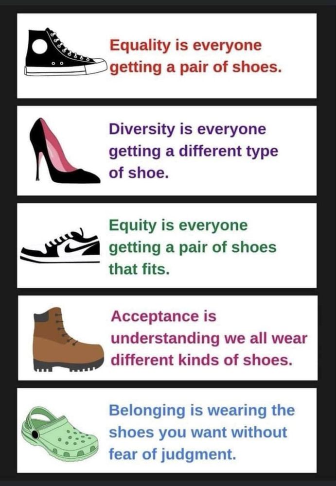 Different shoes to highlight the differences. 