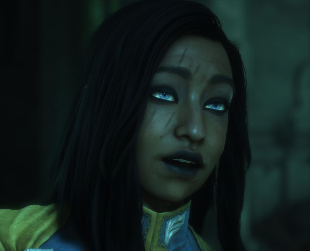 My OC Gemini with her eyes and mouth wide