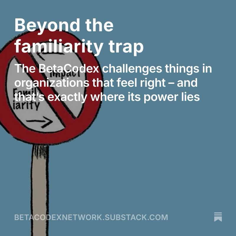 Beyond the familiarity trap