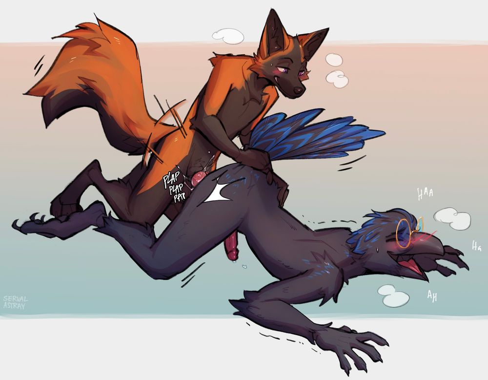 horny fox stuffs its pretty crow