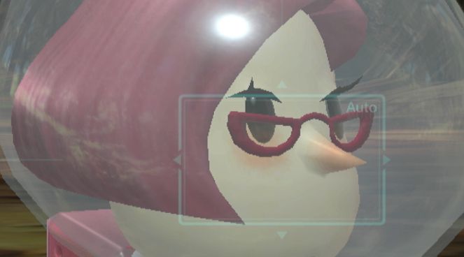 a close up photo of Brittany from pikmin 3's photo mode. here, due to the lighting, her eyes look much browner than in the previous screenshot and the gradient is more obvious.