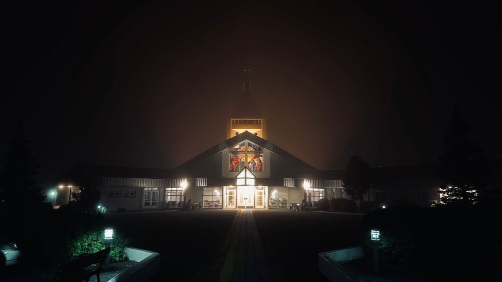 Foggy church 