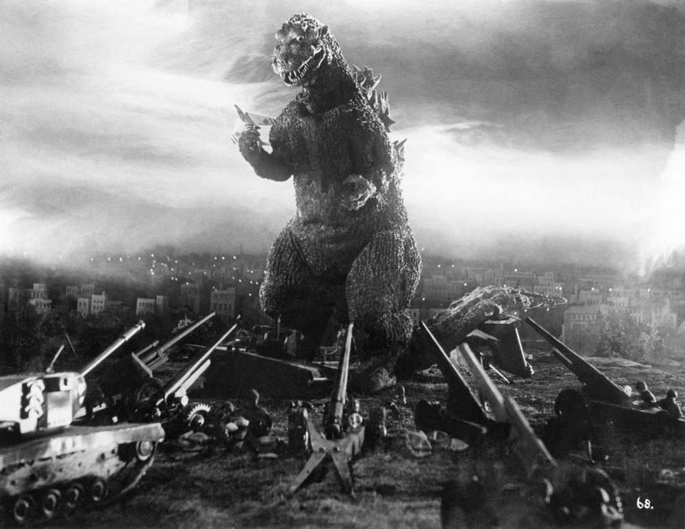 Godzilla smashing up more stuff