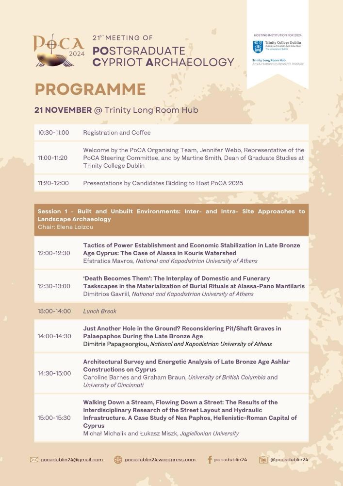 Conference program over four pages