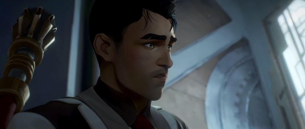 A screenshot of Jayce Talis from Arcane, season 2 episode 3.