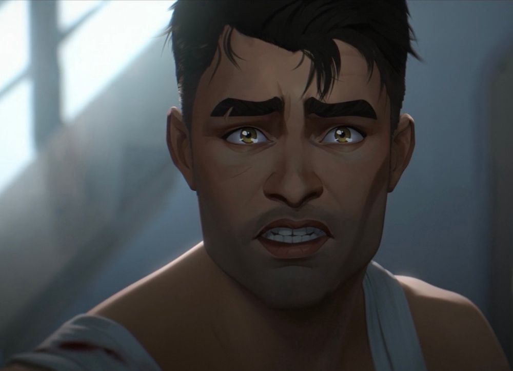 A screenshot of Jayce Talis from season 2, act 1, episode 2 