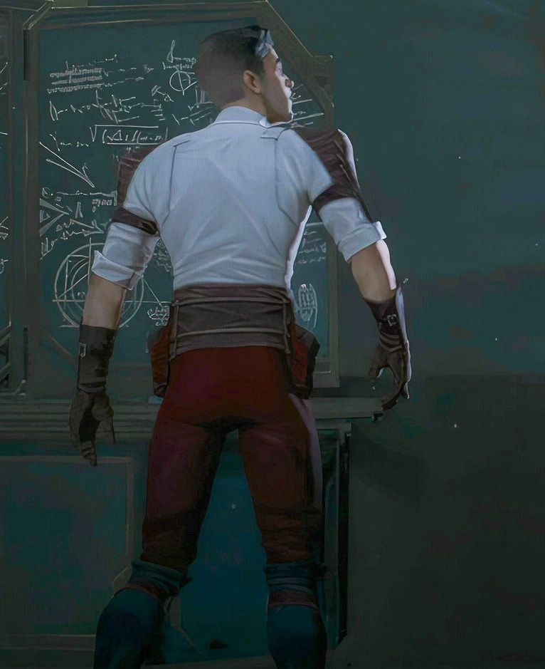 A screenshot of Jayce Talis’ back from season 1, act 2, episode 6 of Arcane.
