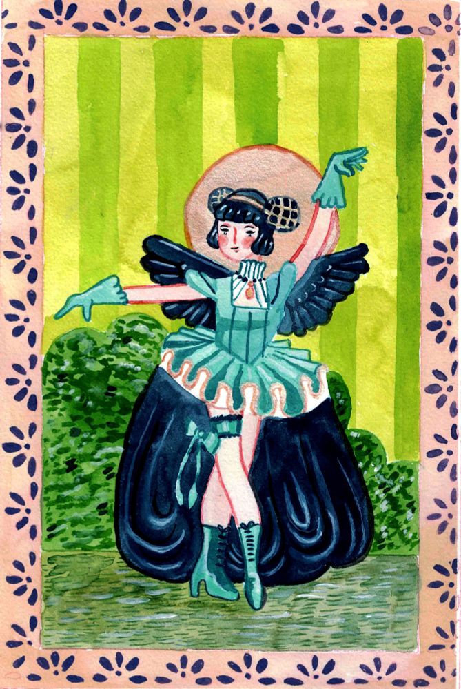 Mew Minto in a ballet pose restyled