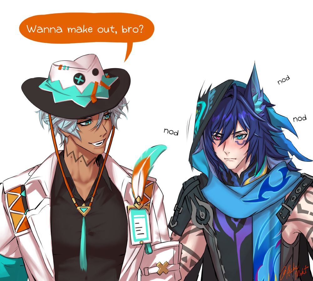 Ifa asking "Wanna make out, bro?" to Ororon