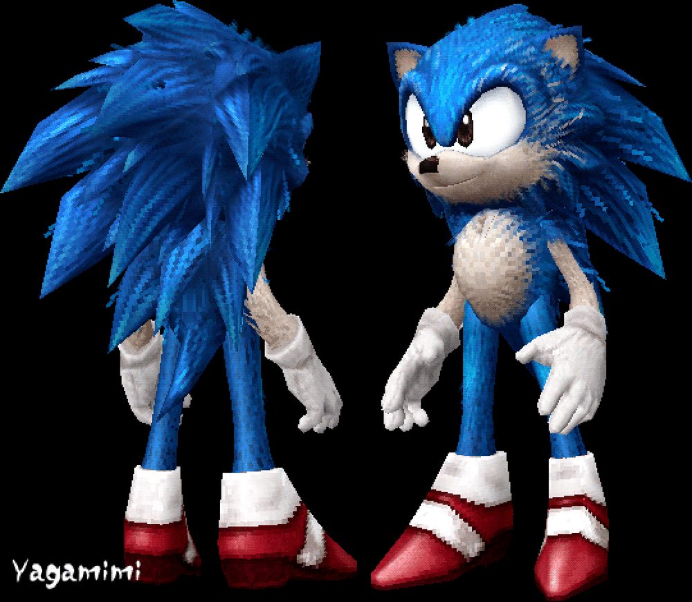 Sonic back and front