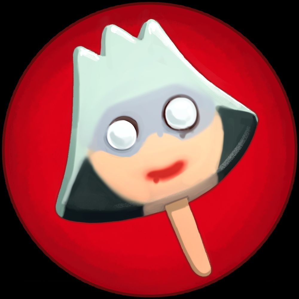 a popsicle that looks like char from gundam but bad