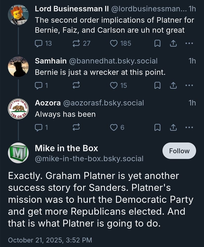 Four incredibly stupid people talking about how Bernie Sanders is a wrecker working for Republicans because Graham Platner has a bad tattoo