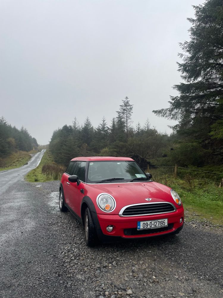 My trusty 16 year old mini which has taken us to some of the remotest corners of Ireland. Pulled in to the side of the road on the Gleniff Horseshoe, County Sligo.