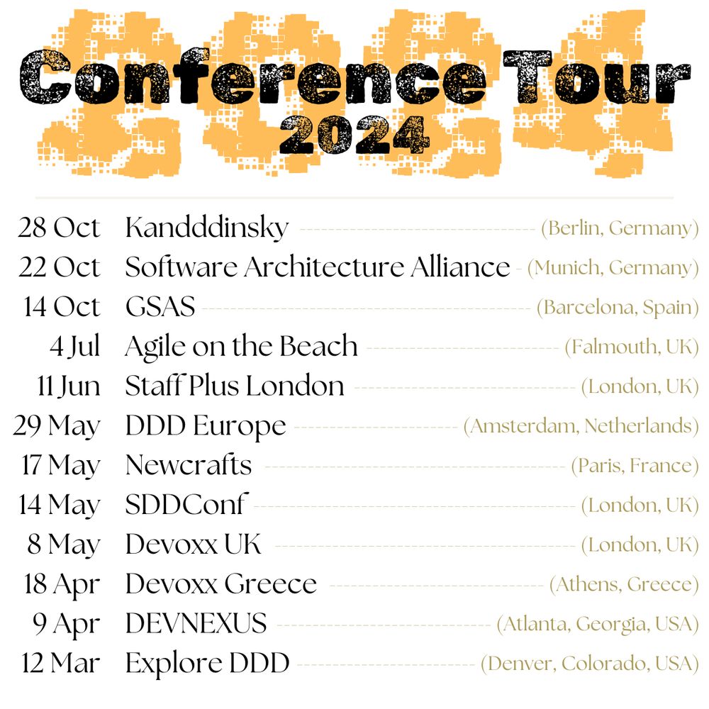 a list of conferences and their dates from 2024. All text from this image is in the article linked to