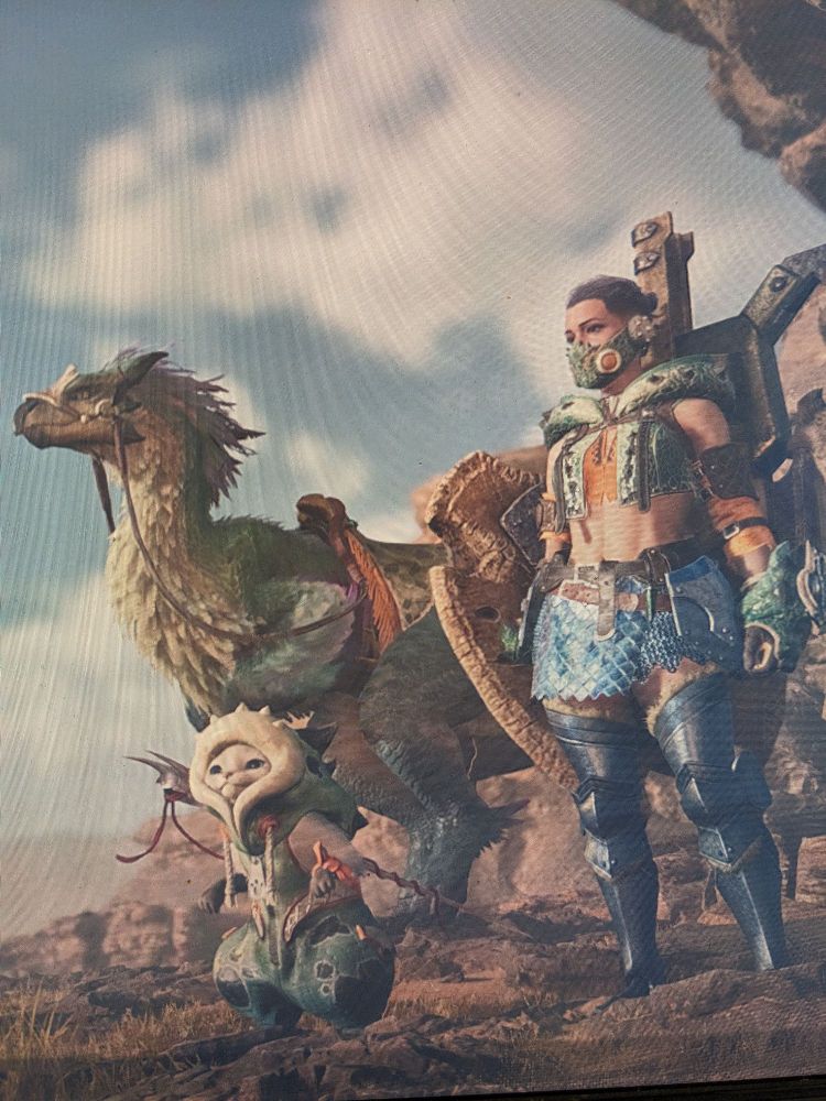 Monster hunter female player character with tummy 