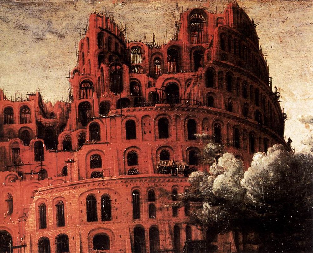 Painting of the Tower of Babel by Pieter Bruegel the Elder