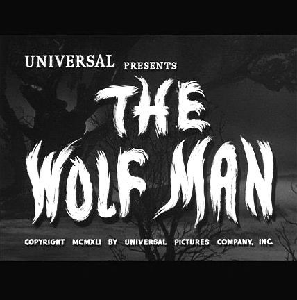 title screen of the 1941 film, The Wolf Man