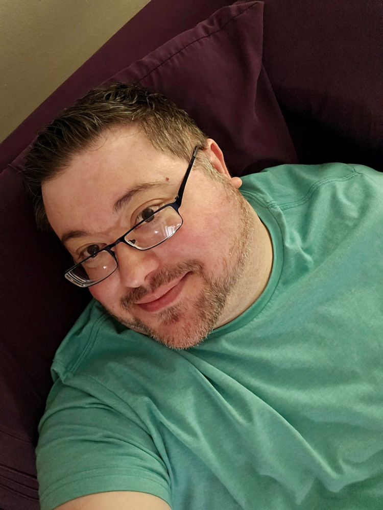 Scruffy middle-aged guy. 