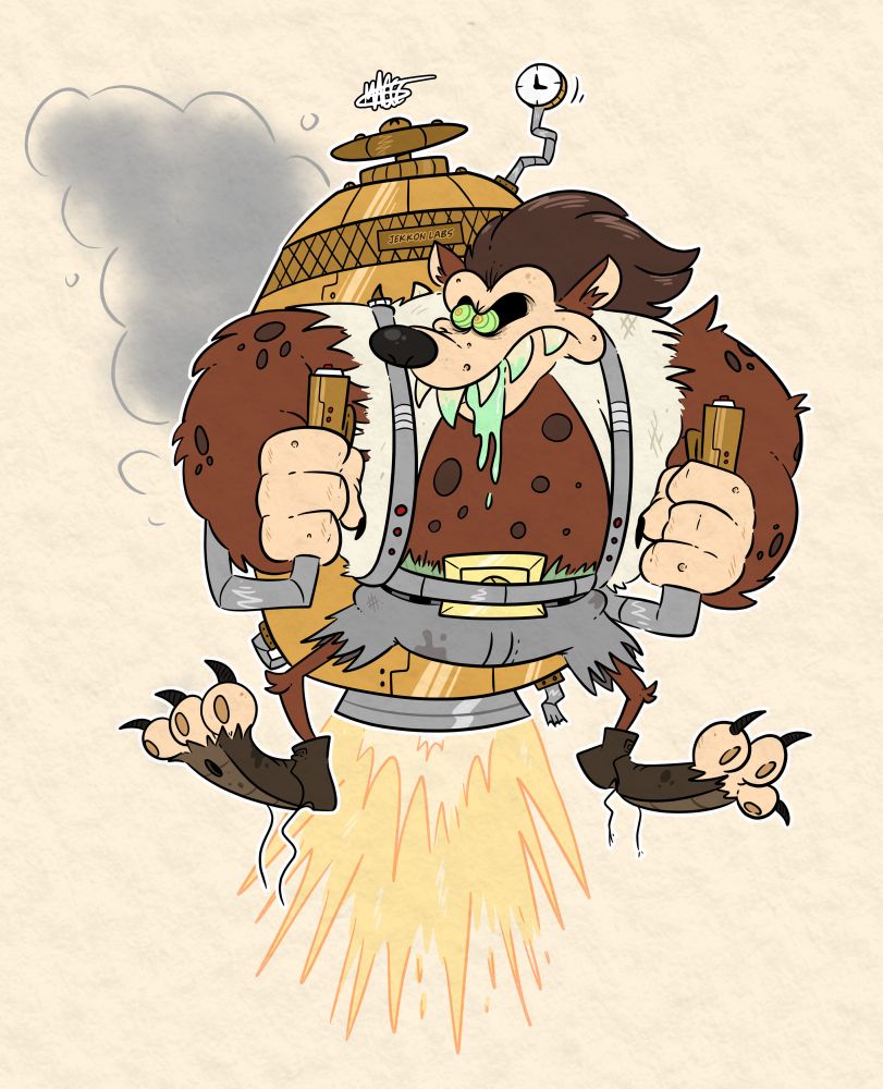 Mr.Hyde riding his "Boiling Rocket"