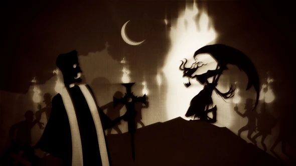 Bloody Mary in her demonic form, declaring her revenge against the town.