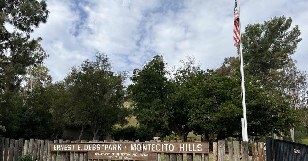 The brush fire burned in Ernest E. Debs Regional Park just after 12:30 p.m.