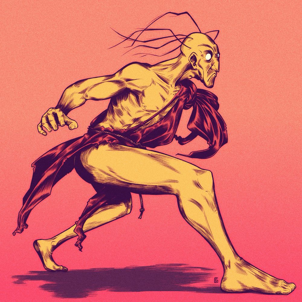 Digital drawing of Oro from Street Fighter III Third Strike.
2025