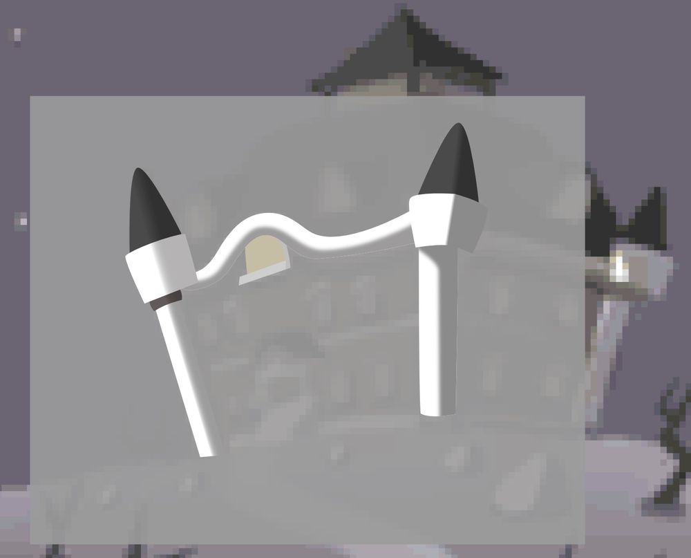 A WIP hi-res recreation of Ashley's mansion from WarioWare D.I.Y. using vector shapes