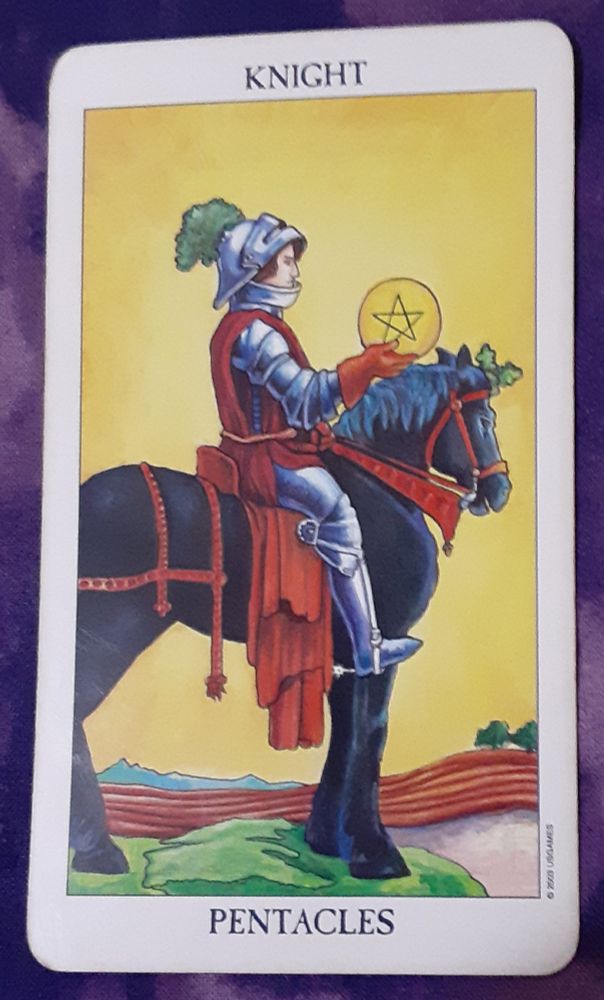 The Knight Of Pentacles From The Radiant Rider-Waite-Smith Tarot Deck