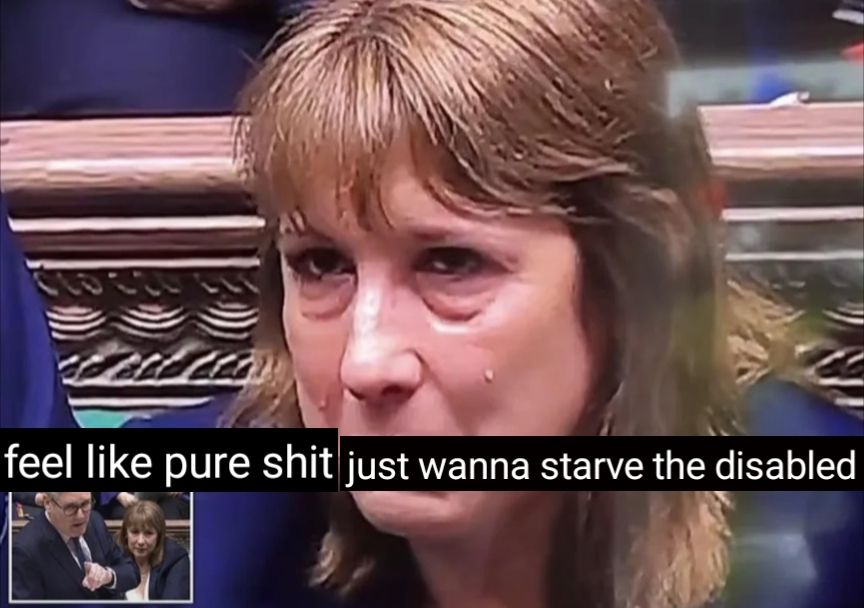 Rachel Reeves looking miserable. Good.