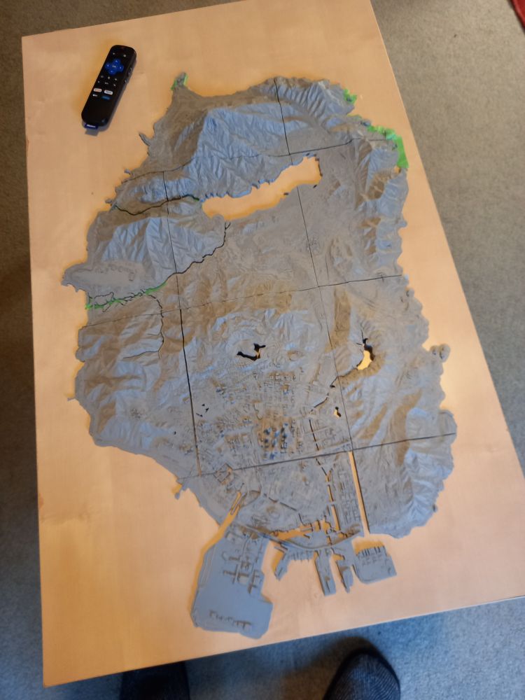 Photo: coffee table size 3d map of GTA V