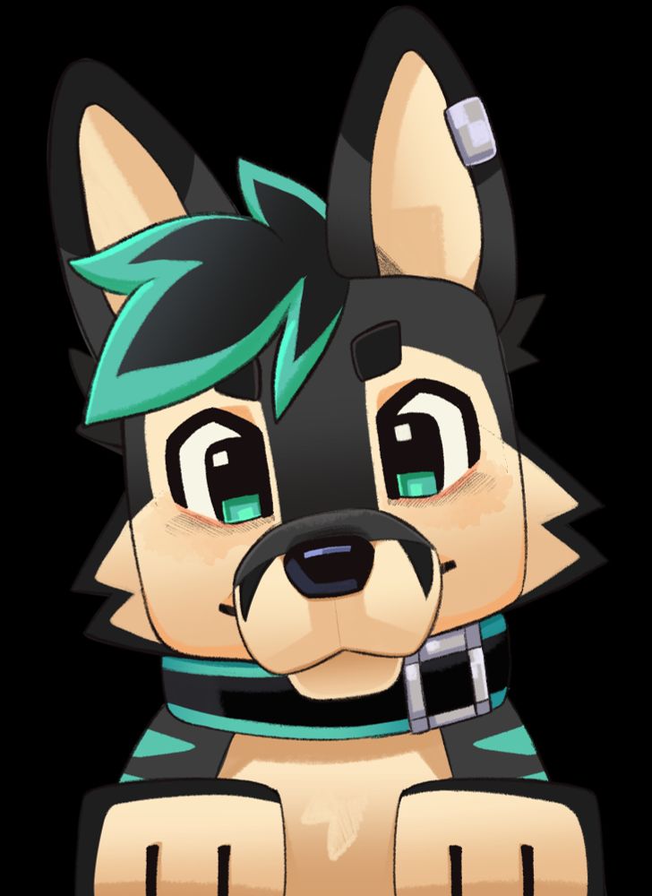 My sona depicted as a Minecraft fox / wolf. 