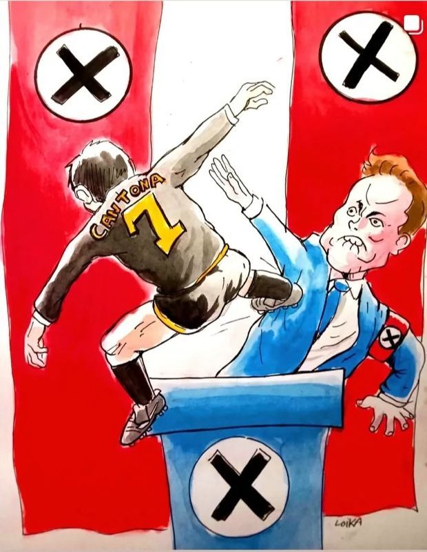 Cantona contra el fascista by Alejandro Loika