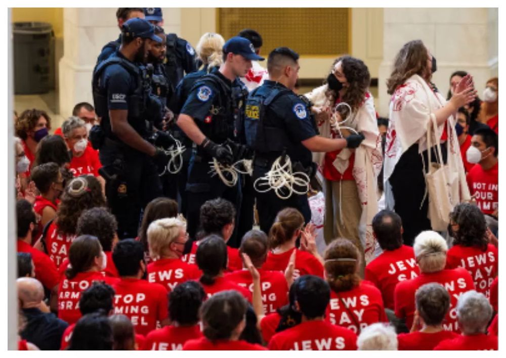 Capitol Hill Siaga Tinggi: Protes Ribuan Demonstran Tolak Kehadiran Benjamin Netanyahu