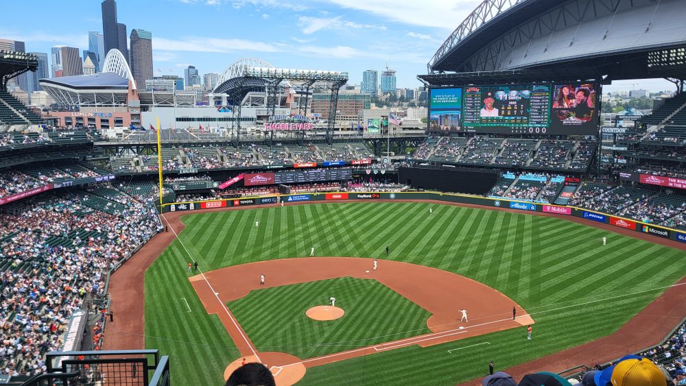 First pitch at T-Mobile park on July 20th, for the game between the Astros and the Mariners