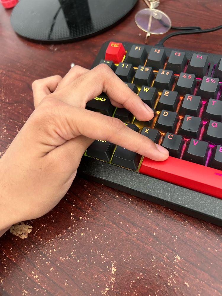 a very normal way of using the shift key when bridging in mc