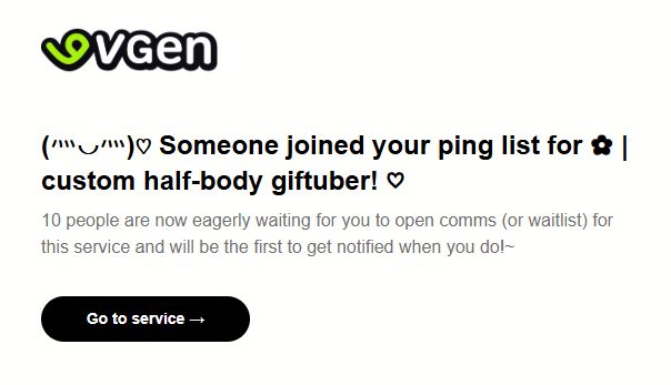 a screenshot showing 10 people are waiting for kofi to open up slots for a giftuber